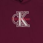Girls Burgundy Logo Hooded Top, 2, hi-res