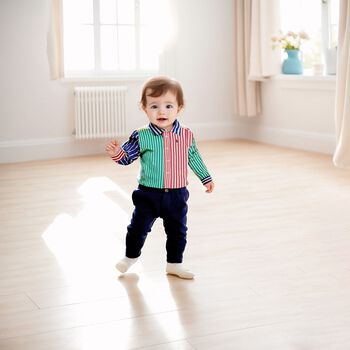 Baby Boys Multi-Coloured Striped Shirt 