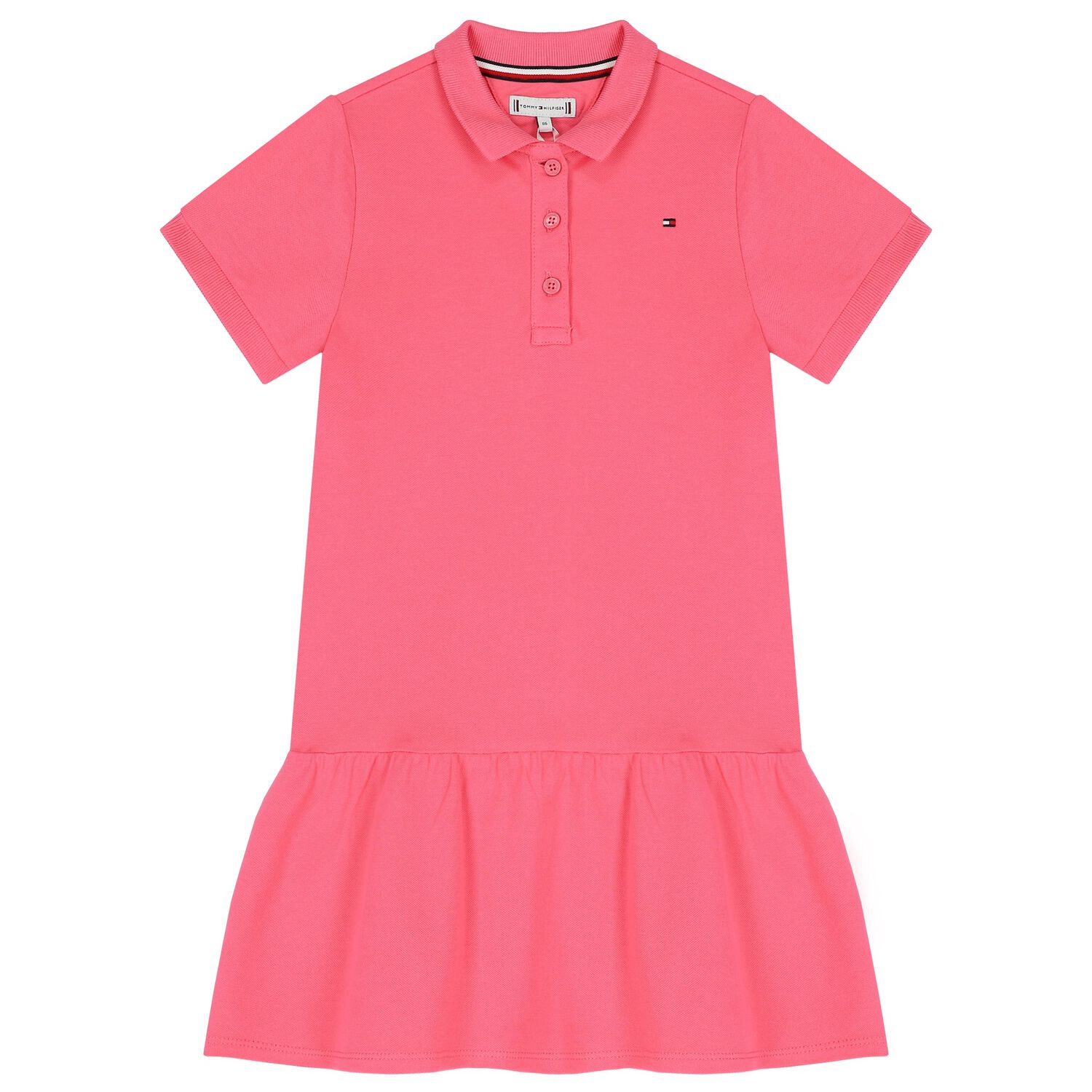 Girls Pink Logo Polo Dress, 2, hi-res image number null