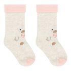 Baby Girls Pink & Ivory Socks ( 4-Pack ), 2, hi-res