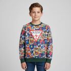 Boys Multi-Coloured Teddy Bear Logo Sweatshirt, 1, hi-res