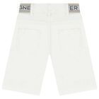 Boys White Logo Shorts, 1, hi-res