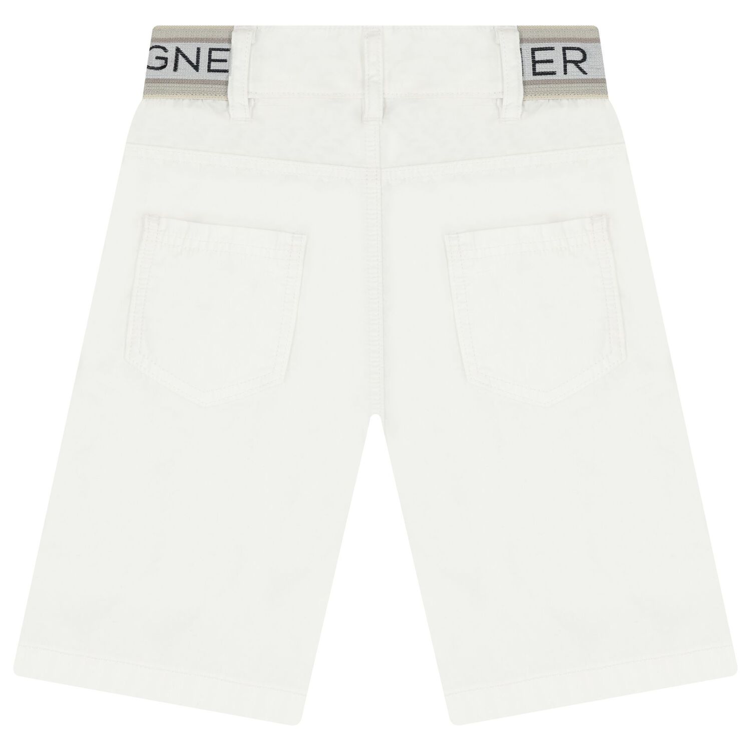 Boys White Logo Shorts, 1, hi-res