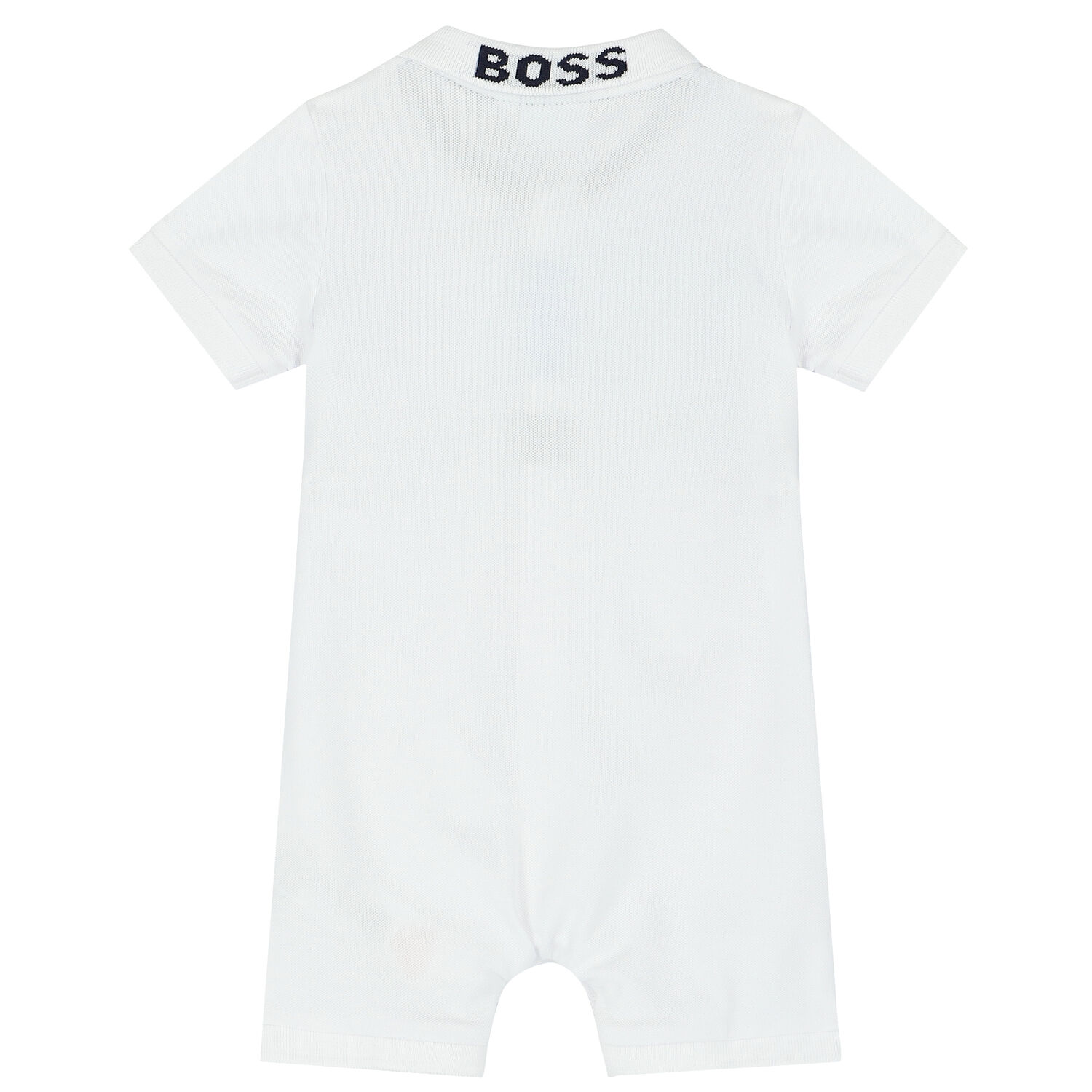 Baby Boys White Logo Polo Romper, 2, hi-res