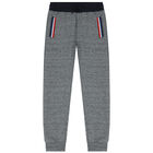 Boys White, Blue & Grey 3 Piece Tracksuit, 1, hi-res