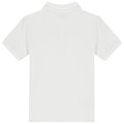 Boys White Logo Polo Shirt, 1, hi-res