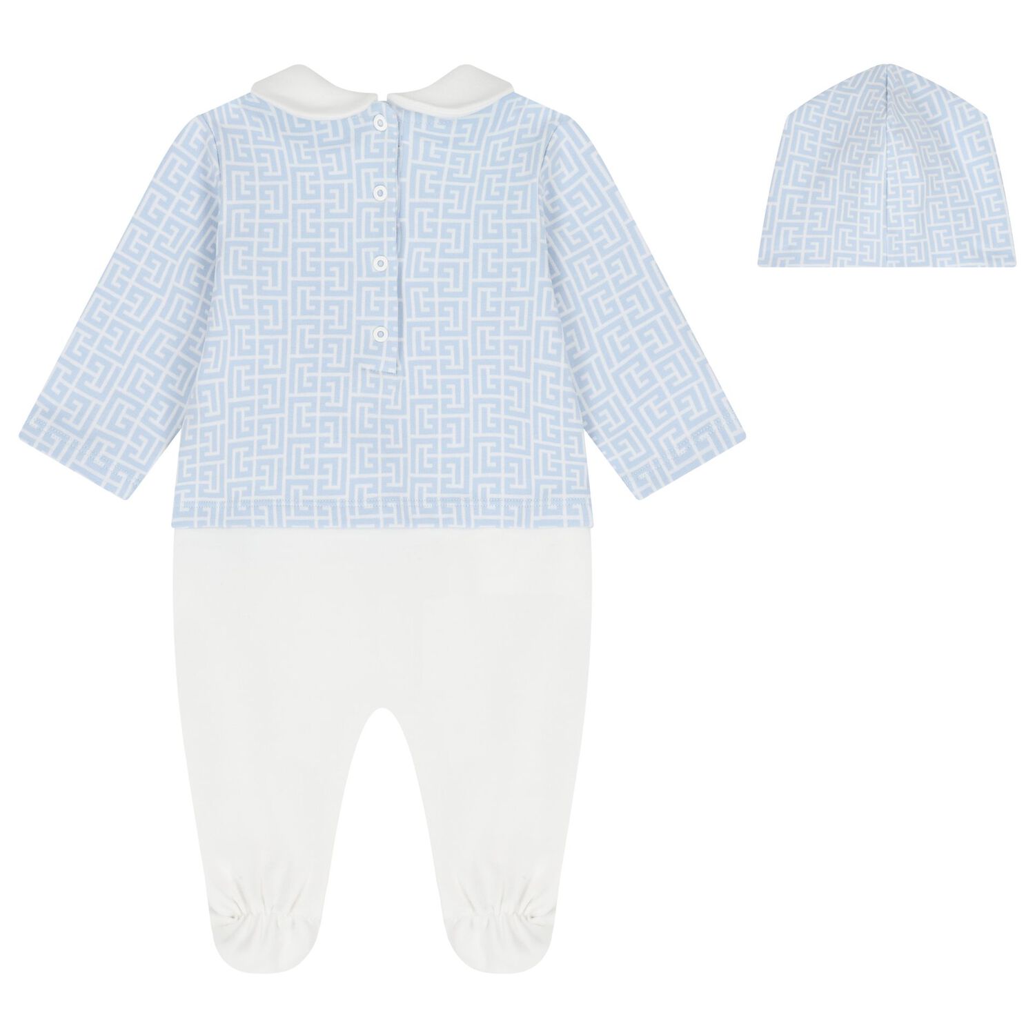 Baby Boys Blue & White Logo Babygrow Gift Set, 1, hi-res