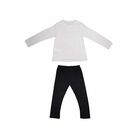 Girls Ivory & Black Legging Set, 1, hi-res