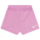 Girls Beige & Pink Logo Shorts Set, 1, hi-res
