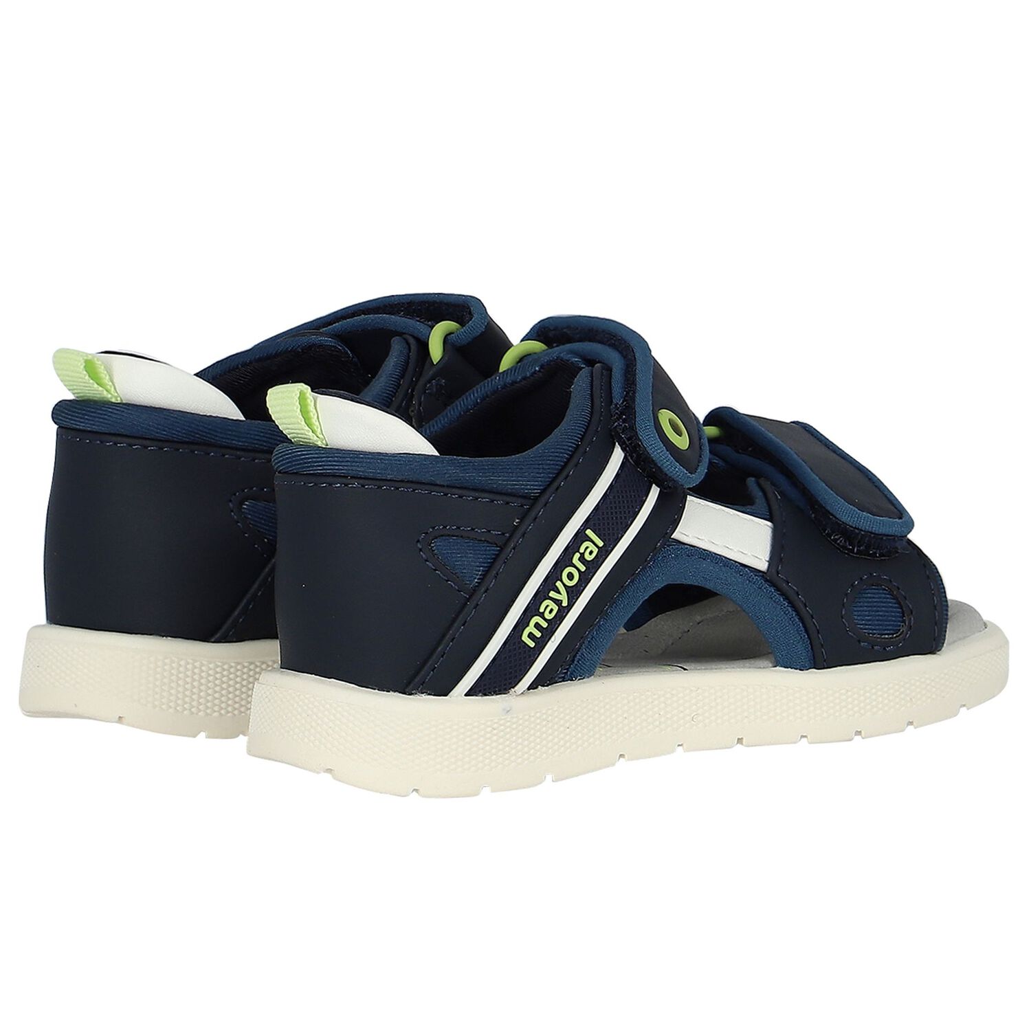 Younger Boys Navy Blue Sandals, 1, hi-res