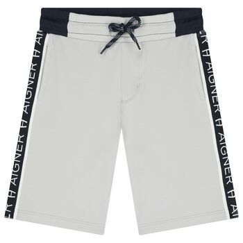 Boys Grey Logo Shorts