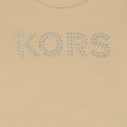 Girls Beige Logo T-Shirt, 1, hi-res