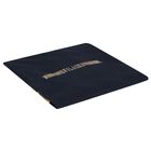 Navy Blue & Beige Geo Map Baby Blanket, 1, hi-res