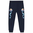 Younger Girls Navy Blue Joggers, 1, hi-res