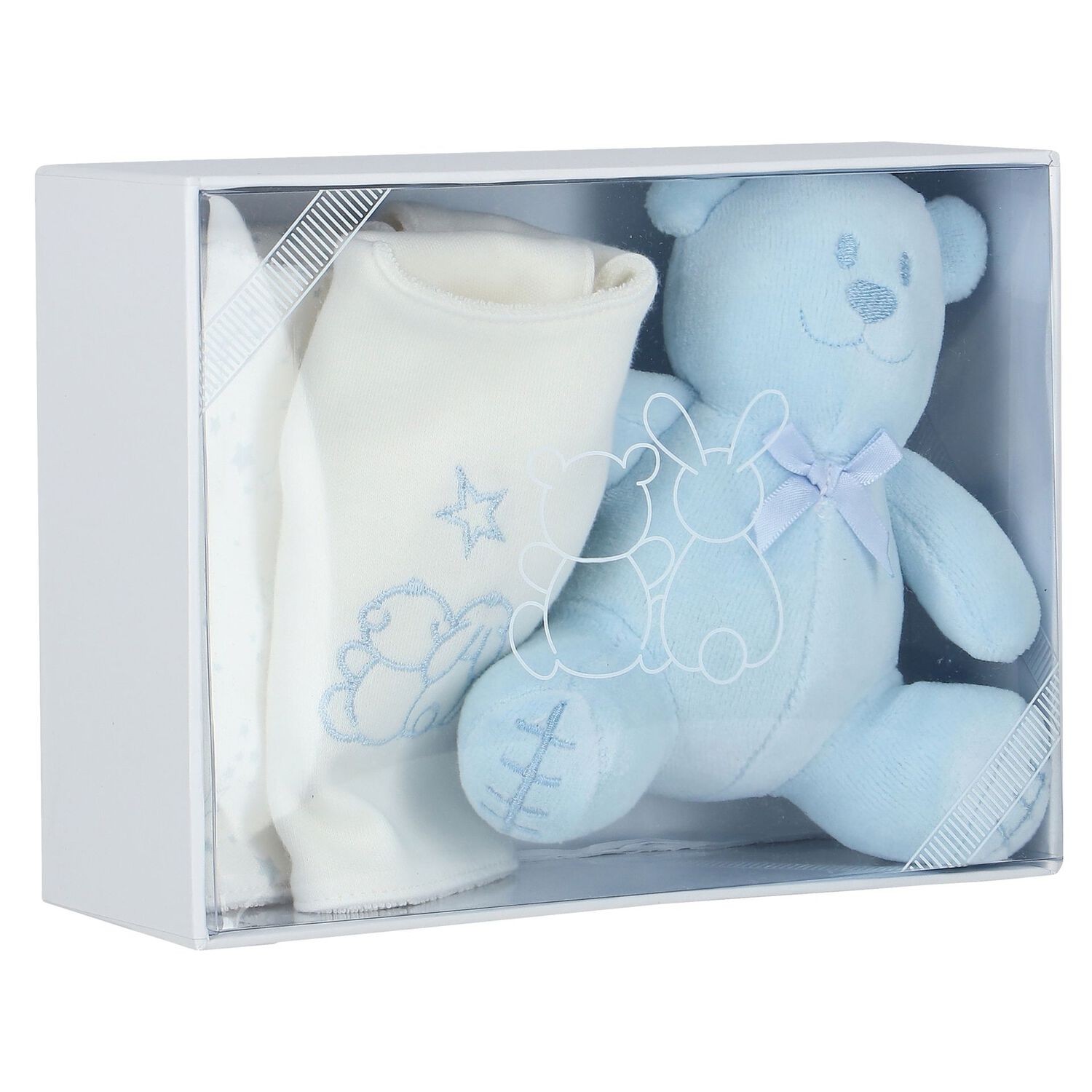 Baby Boys White & Blue Gift Set, 1, hi-res image number null