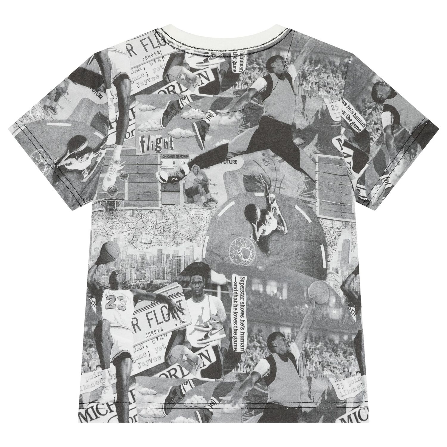 Grey Jordan Brooklyn Collage T-Shirt, 1, hi-res image number null