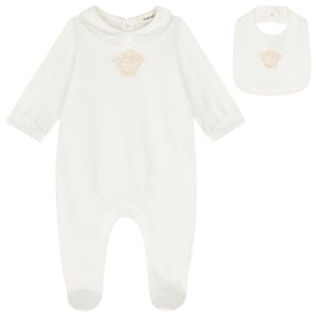 Ivory Medusa Logo Babygrow Gift Set