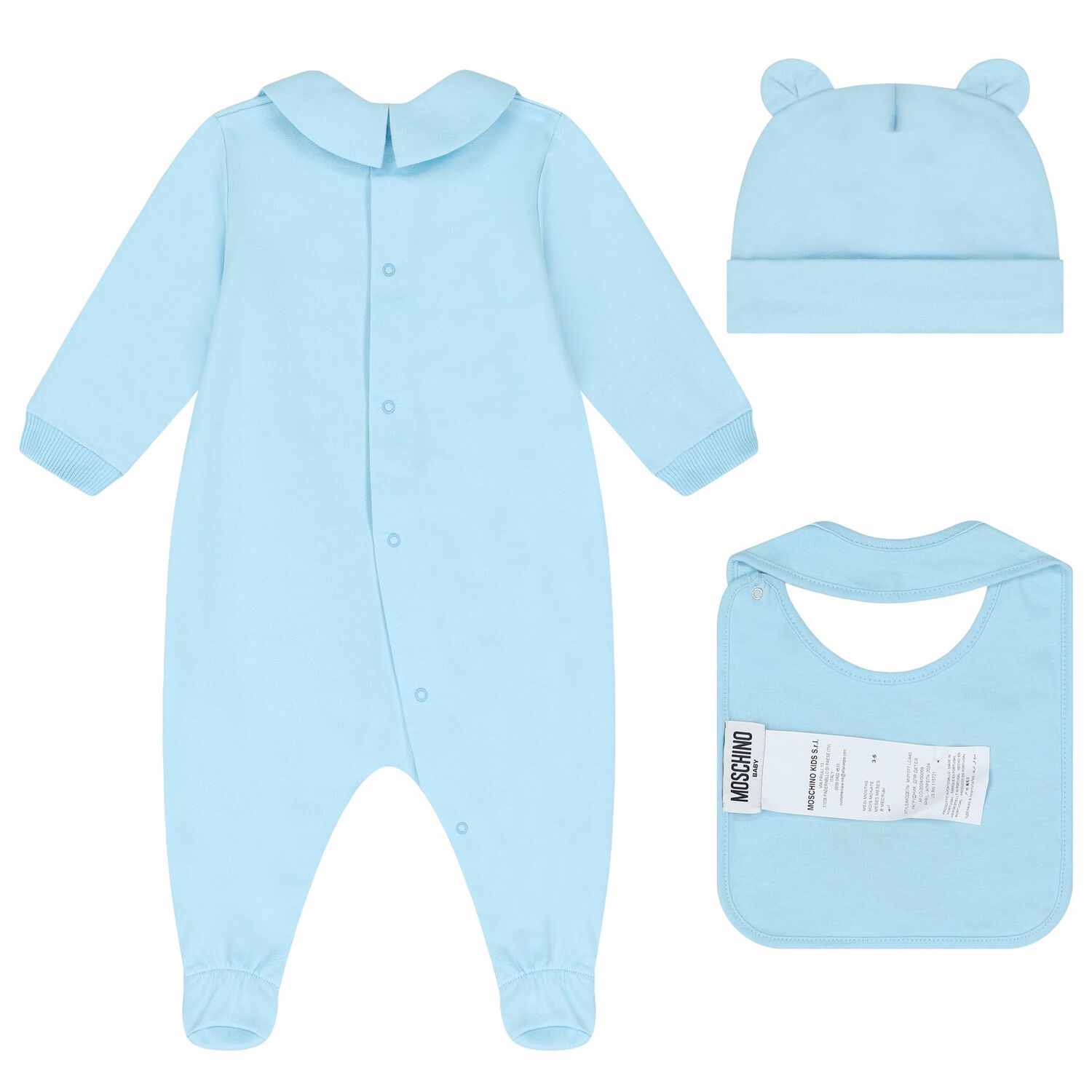 Blue Teddy Bear Logo Babygrow Gift Set, 3, hi-res