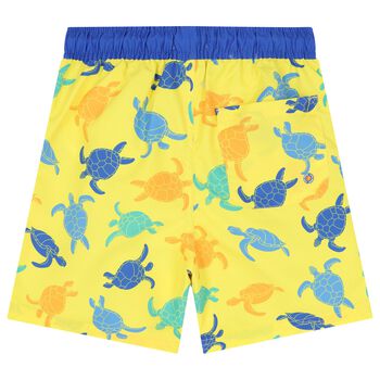 Boys Yellow Turtle Swim Shorts