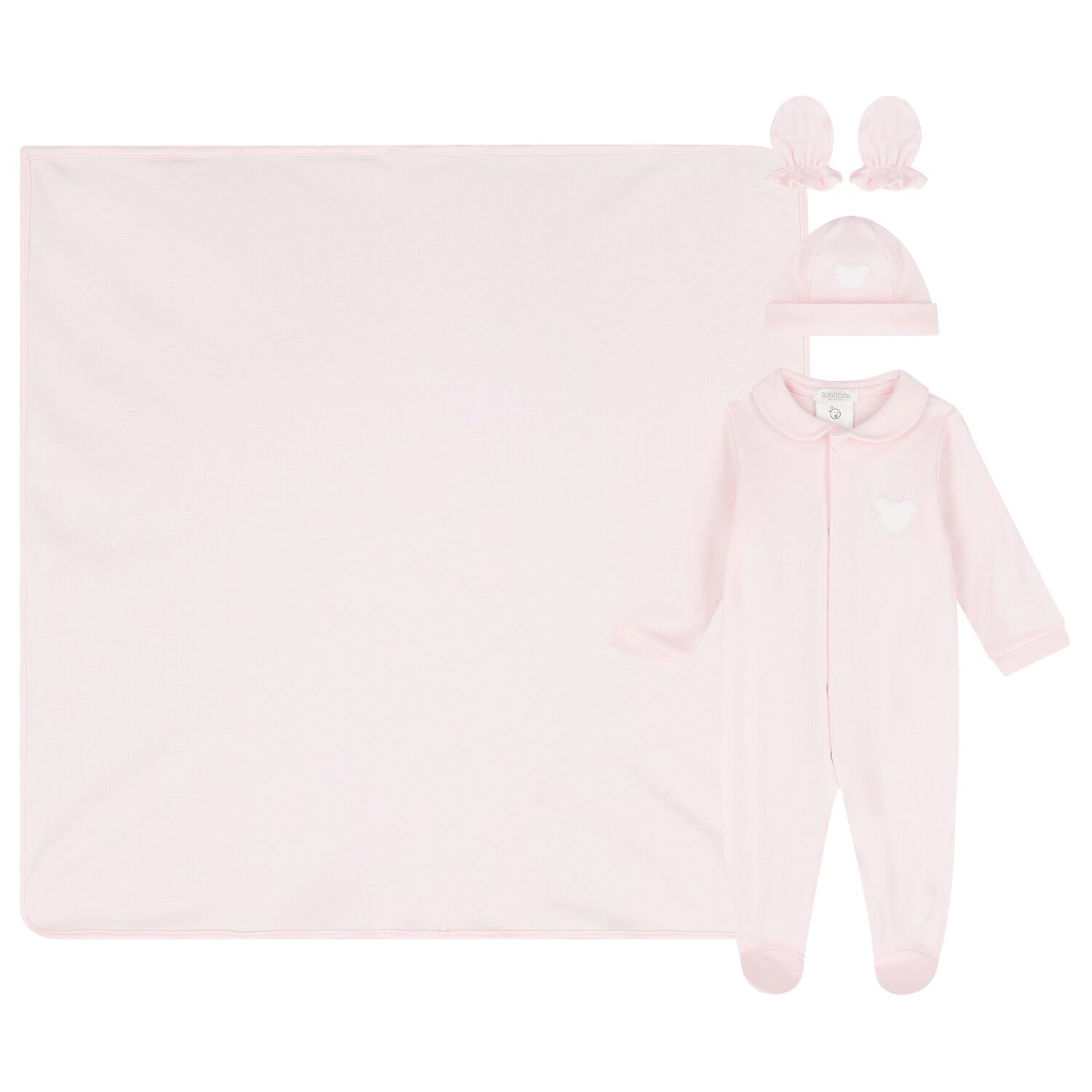 Baby Girls Pink Teddy Bear Babygrow Gift Set, 3, hi-res