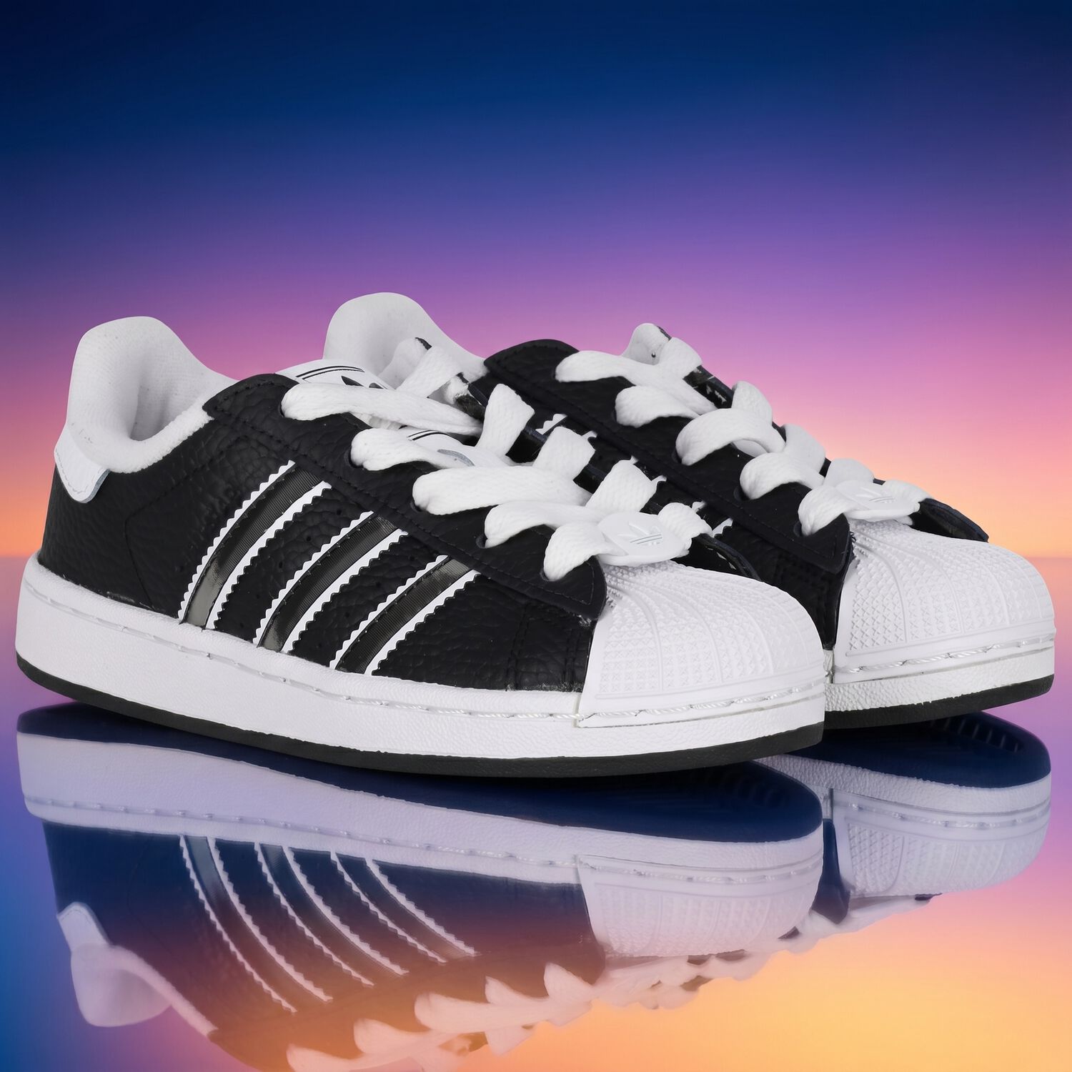 Black Superstar Trainers, 1, hi-res