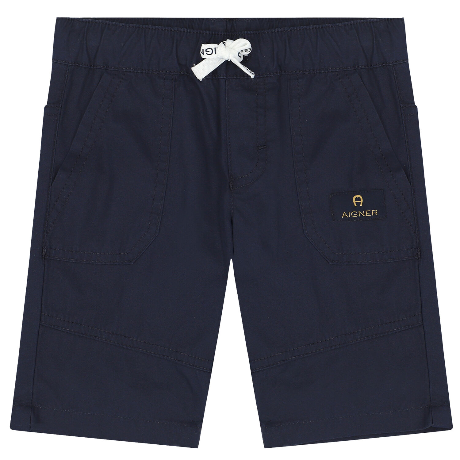 Younger Boys Navy Logo Chino Shorts, 2, hi-res image number null