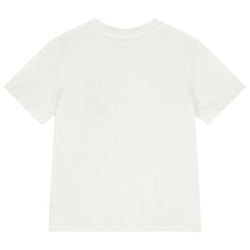 Girls Ivory Flower T-Shirt 