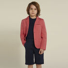 Boys Navy Blue Logo Chino Shorts, 1, hi-res