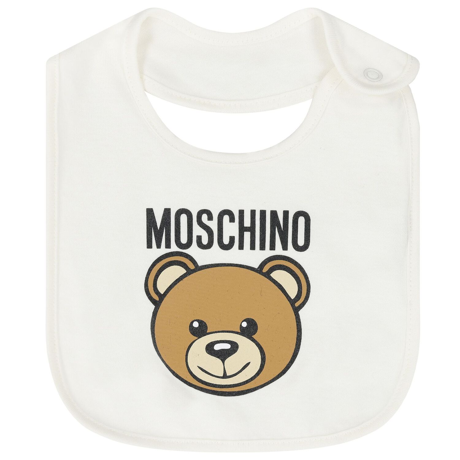 Ivory Teddy Bear Logo Hat & Bib Baby Gift Set, 1, hi-res