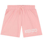 Girls Pink Logo Shorts, 1, hi-res
