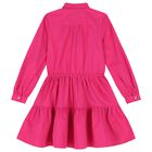 Girls Pink Logo Dress, 1, hi-res