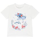 Younger Boys White & Navy Blue Shorts Set, 2, hi-res