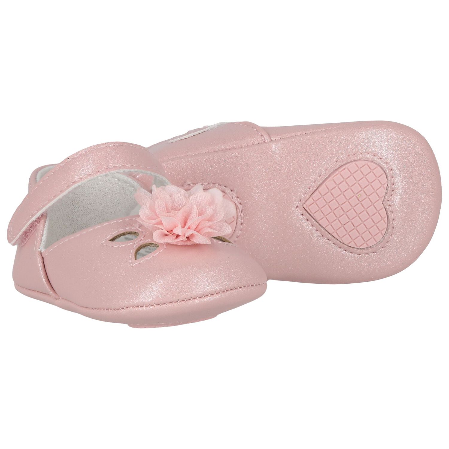 Baby Girls Pink Flower Pre Walker Shoes, 3, hi-res