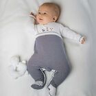 Baby Boys White & Navy Babygrow, 1, hi-res