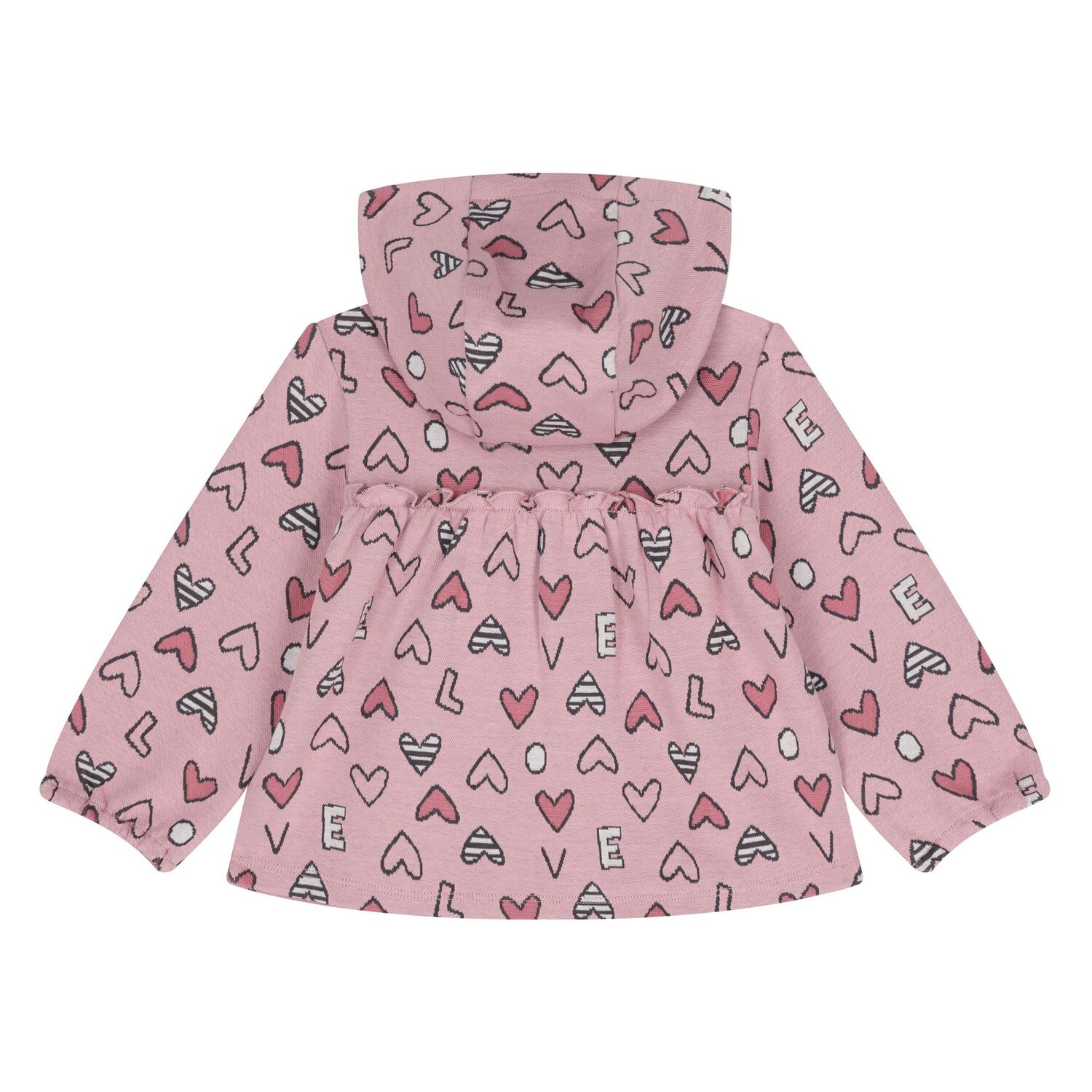 Baby Girls Ivory & Pink 3 Piece Tracksuit, 1, hi-res