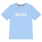 Boys Pale Blue Logo T-Shirt, 5, hi-res