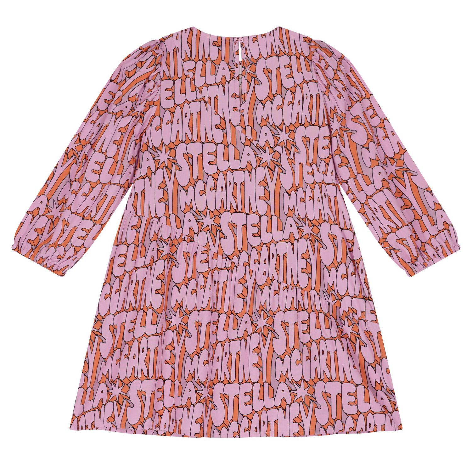 Girls Pink & Orange Logo Dress, 1, hi-res image number null