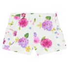 Baby Girls White & Purple Short Set (4 Piece), 2, hi-res