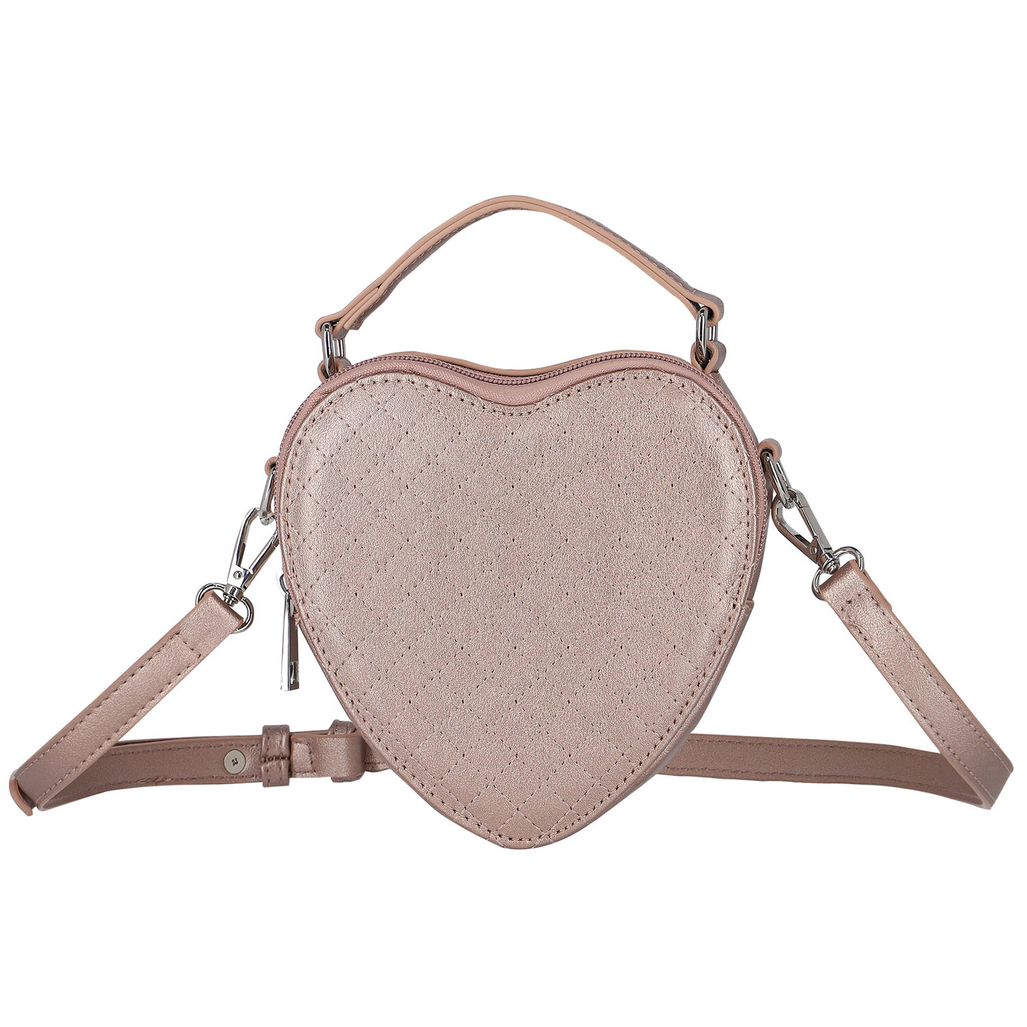 Girls Gold Heart Shoulder Bag, 1, hi-res