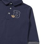 Younger Boys White Teddy Bear Polo Shirt, 2, hi-res