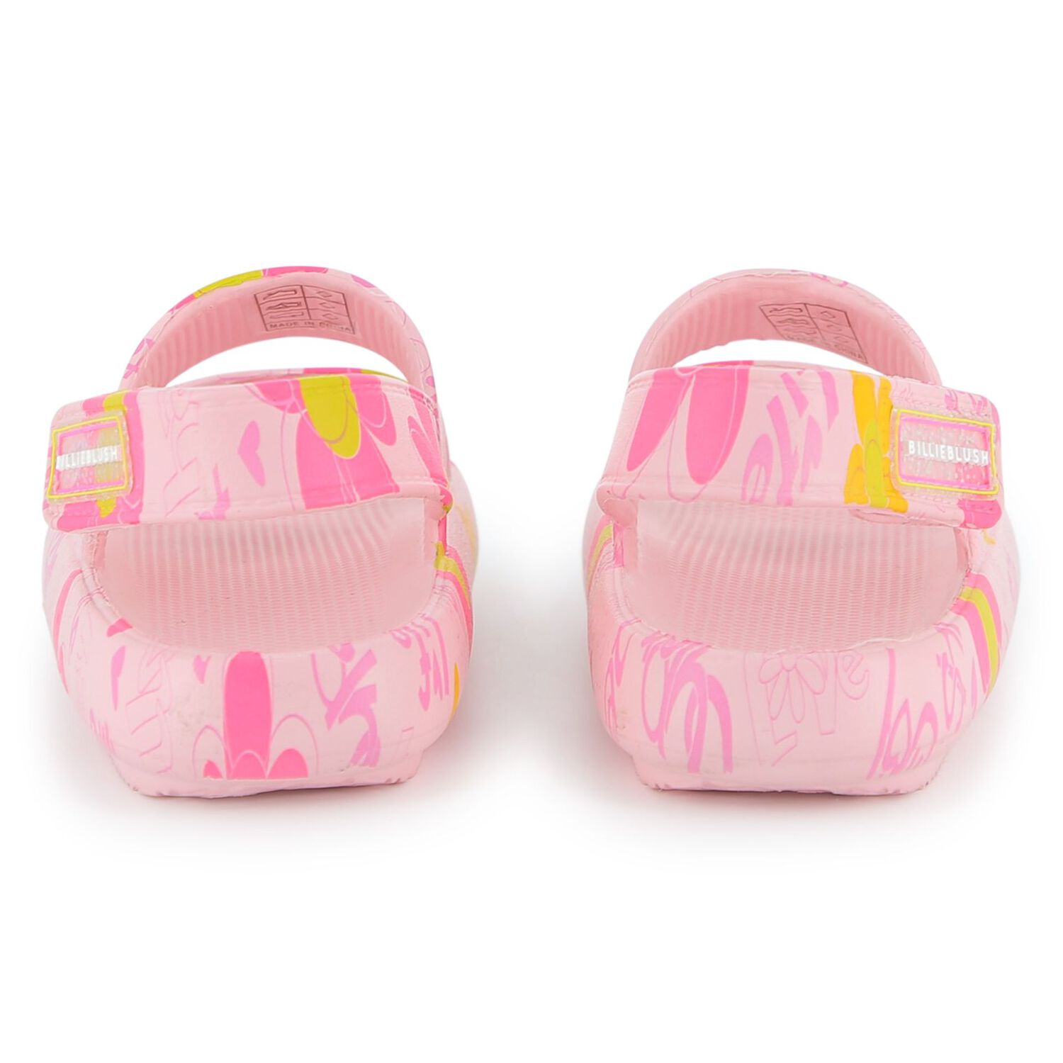 Girls Pink Floral Sandals, 1, hi-res