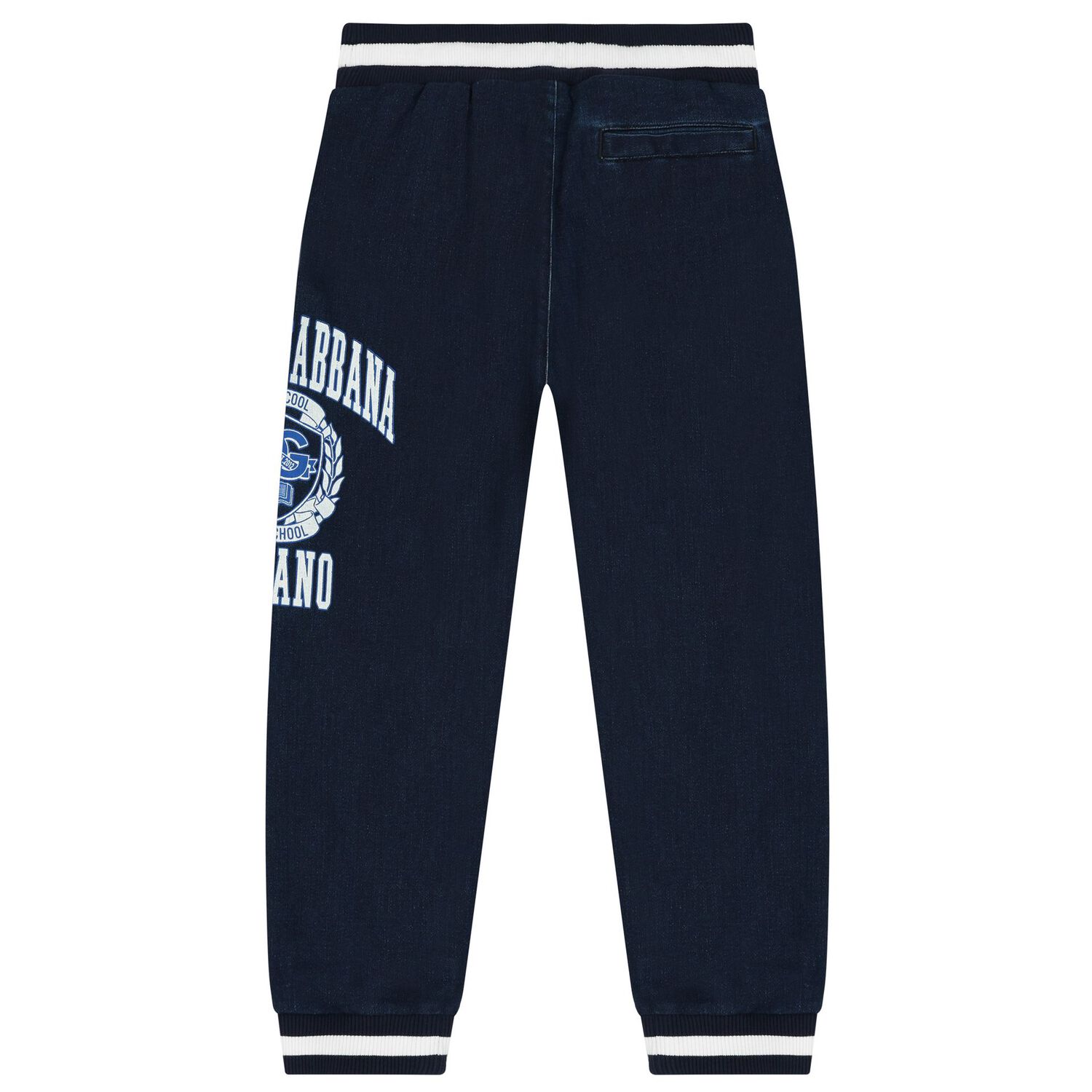 Boys Navy Blue Varsity Logo Joggers, 1, hi-res