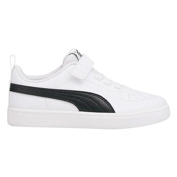 White & Black Rickie Velcro Trainers