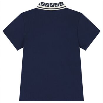 Boys Navy Logo Polo Shirt