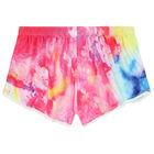 Girls Pink, Yellow & Red Swim Shorts, 1, hi-res