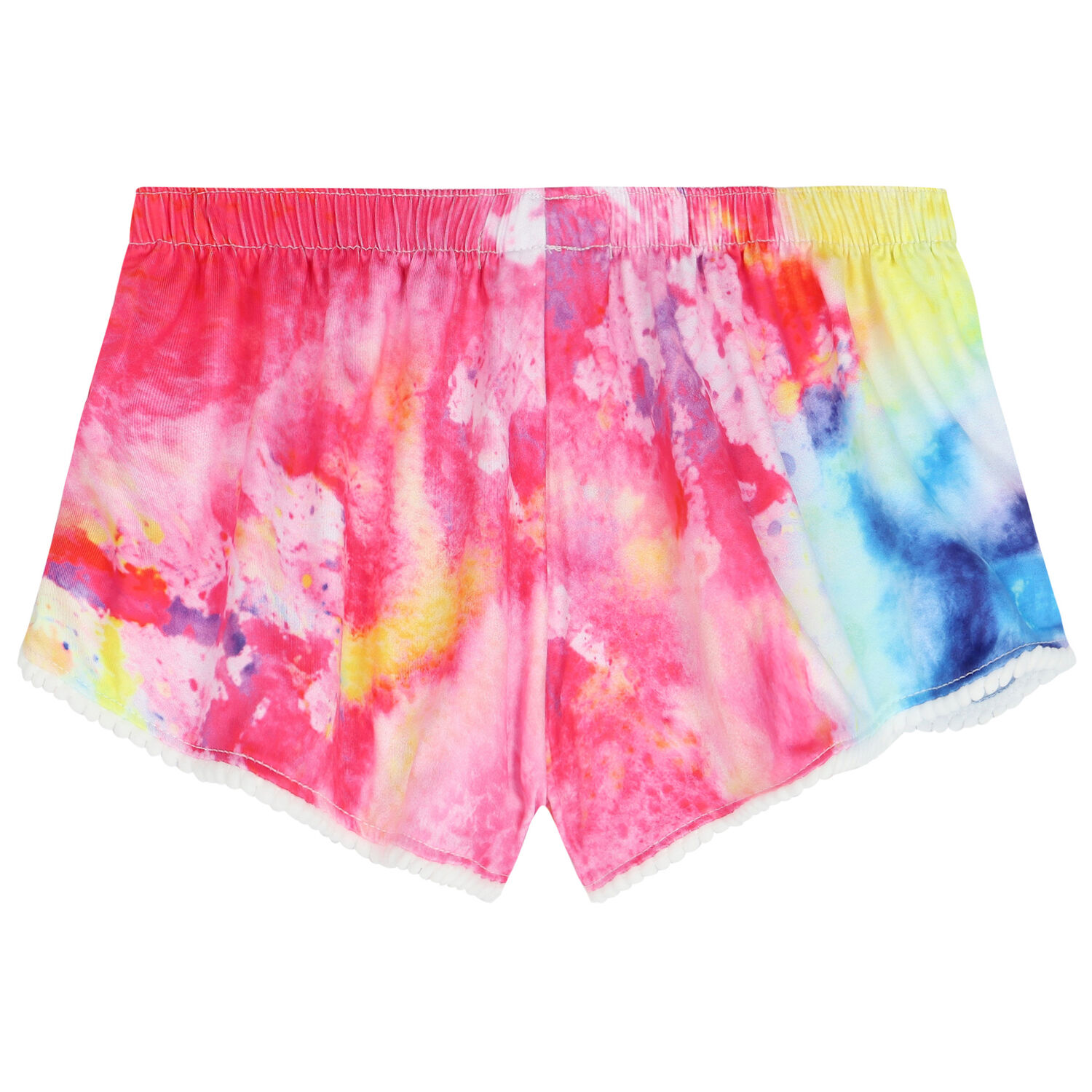 Girls Pink, Yellow & Red Swim Shorts, 1, hi-res