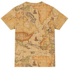 Boys Beige Geo Map Logo T-Shirt, 1, hi-res