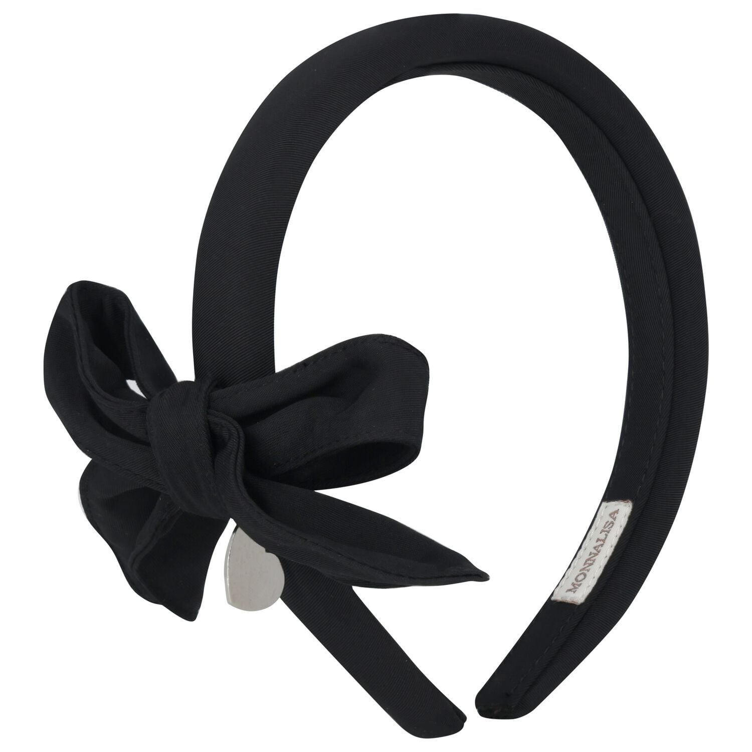 Girls Black Bow Headband, 2, hi-res