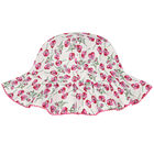 Baby Girls White Floral Hat, 1, hi-res