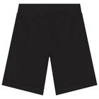 Boys Black Logo Shorts, 1, hi-res